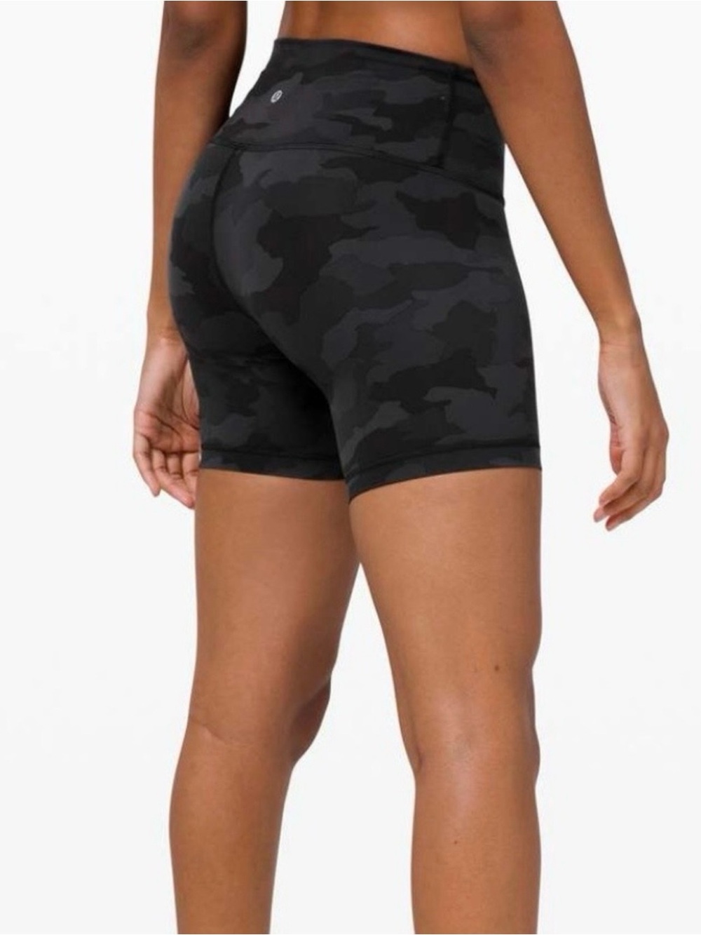 Lululemon Black Camo Biker Shorts